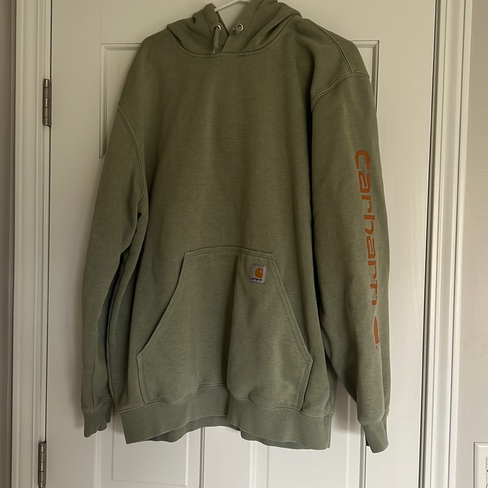 Men's Carhartt Loose Fit Midweight Logo Sleeve Graphic Hoodie